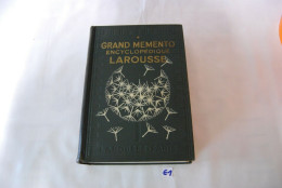 E1 Grand Memento Encyclopédique - Larousse - 1936 Paris Tome 1 - Enciclopedie