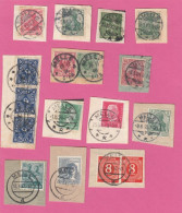 KLEINES LOS BRIEFMARKEN MIT STEMPEL " MELLE " AUF BRIEFAUSSCHNITT. - Storia Postale