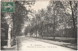 CPA DE ASNIÈRES  (HAUTS DE SEINE)  PROMENADE DU BORD DE L'EAU  -  PONT DE CLICHY - Asnieres Sur Seine