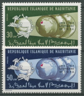 Mauretanien 1974 100 Jahre Weltpostverein UPU Erdkugeln 493/94 Postfrisch - Mauritania (1960-...)