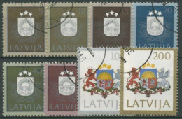 Lettland 1991 Freimarken Staatswappen 305/12 Gestempelt - Lettonie