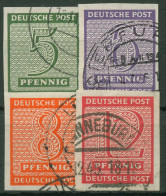 SBZ West-Sachsen 1945 Freimarken Ziffern Mit WZ X 116/19 X Gestempelt - Autres & Non Classés