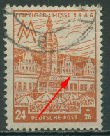 SBZ West-Sachsen 1946 Leipziger Messe WZ Y Plattenfehler 164 AY II Gestempelt - Autres & Non Classés