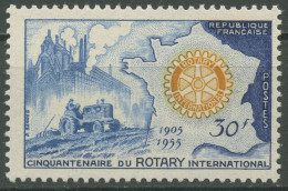 Frankreich 1955 Rotary International Traktor Landkarte 1035 Postfrisch - Ungebraucht