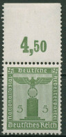 Deutsches Reich Dienst 1942/44 Platte Oberrand D 158 P OR Postfrisch - Dienstmarken