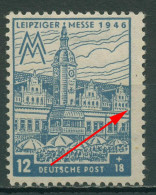 SBZ West-Sachsen 1946 Messe WZ X Mit Plattenfehler 163 AX VIII Mit Falz - Andere & Zonder Classificatie