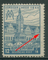 SBZ West-Sachsen 1946 Messe WZ X Mit Plattenfehler 163 AX VIII Mit Falz - Sonstige & Ohne Zuordnung