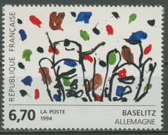 Frankreich 1994 Zeitgenössische Kunst Gemälde Georg Baselitz 3059 Postfrisch - Nuovi