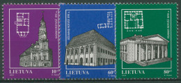 Litauen 1994 Architektur Rathäuser 568/70 Postfrisch - Lithuania