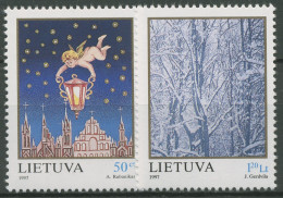 Litauen 1997 Weihnachten Engel Winterwald 655/56 Postfrisch - Lituania