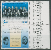 Estland 1999 Nationalhymne 347 Zf Postfrisch, Mit Notenrand - Estland