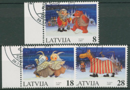Lettland 1997 Weihnachten Masken 471/73 Gestempelt - Lettonie