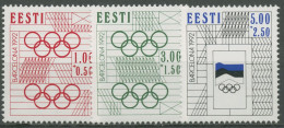 Estland 1992 Olympia Sommerspiele Barcelona 180/82 Postfrisch - Estonie