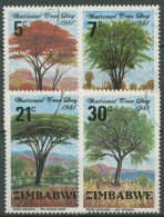 Simbabwe 1981 Tag Des Baumes Akazie Mahagoni Mopane 255/58 Gestempelt - Zimbabwe (1980-...)