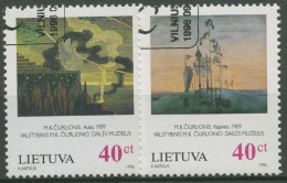 Litauen 1996 M. K. Ciurlionis Gemälde 617/18 Gestempelt - Lituania