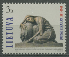 Litauen 2001 Bildhauer Juozas Zikaras Skulptur 772 Postfrisch - Lithuania