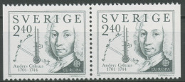 Schweden 1982 Europa CEPT Ereignisse Anders Celsius 1188 Dl/Dr Paar Postfrisch - Unused Stamps