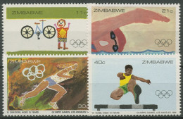 Simbabwe 1984 Olympische Sommerspiele Los Angeles Rad Hürden 289/92 Postfrisch - Zimbabwe (1980-...)