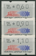 Israel ATM 1990 Hirsch 042, Schekel Links Satz 3 Werte, ATM 3.2.42 S2 Postfrisch - Viñetas De Franqueo (Frama)