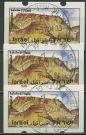 Israel ATM 1994 Massada, Satz 3 Werte (mit Phosphor), ATM 20.1 Y S3 Gestempelt - Automatenmarken (Frama)