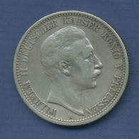 Preußen 2 Mark 1903 A, Kaiser Wilhelm II., J 102 Ss (m6265) - 2, 3 & 5 Mark Argent