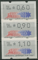 Israel ATM 1990 Hirsch 030, Schekel Links Satz 3 Werte, ATM 3.2.30 S2 Postfrisch - Affrancature Meccaniche/Frama