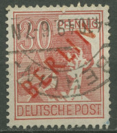 Berlin 1949 Rotaufdruck 28 Gestempelt, Geprüft, Zahnfehler (R80860) - Gebruikt