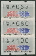 Israel ATM 1990 Hirsch 041, Schekel Links Satz 3 Werte, ATM 3.2.41 S1 Postfrisch - Automatenmarken (Frama)