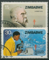 Simbabwe 1982 Robert Koch Entdeckung Des Tuberkulose-Erregers 269/70 Gestempelt - Zimbabwe (1980-...)