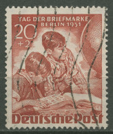 Berlin 1951 Tag Der Briefmarke 81 Mit Wellenstempel (R80897) - Gebruikt