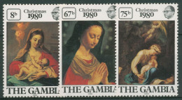 Gambia 1980 Weihnachten Madonnen 415/17 Postfrisch - Gambia (1965-...)