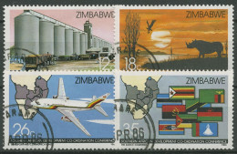 Simbabwe 1986 Entwicklung Des Südl. Afrikas Getreidesilo 340/43 Gestempelt - Zimbabwe (1980-...)