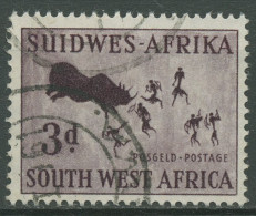 Südwestafrika 1960 Felszeichnung Nashornjagd 293 Gestempelt - South West Africa (1923-1990)
