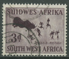 Südwestafrika 1960 Felszeichnung Nashornjagd 293 Gestempelt - Africa Del Sud-Ovest (1923-1990)