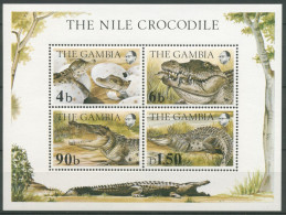 Gambia 1984 Naturschutz Nilkrokodil Block 10 Postfrisch (C23792) - Gambie (1965-...)