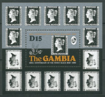 Gambia 1990 150 Jahre Penny Black Briefmarke Block 93 Postfrisch (C28157) - Gambie (1965-...)