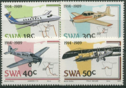 Südwestafrika 1989 75 Jahre Flugdienst Flugzeuge 637/40 Postfrisch - África Del Sudoeste (1923-1990)