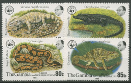 Gambia 1981 WWF Naturschutz Abuko-Schutzgebiet Reptilien 430/33 Postfrisch - Gambie (1965-...)