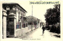 Lazio-rieti-contigliano Via Solidati Tiburzi Veduta Via Case Uomo In Bici Animata Anni 40 (f.picc./v.retro) - Other & Unclassified