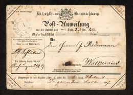 Altdeutschland Braunschweig, 1867, Brief - Brunswick