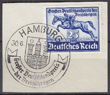 DR  746, Gestempelt, Auf Briefstück, Deutsches Derby, 1940 - Usados