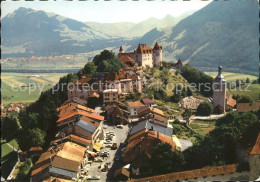 11886212 Gruyeres FR Ortsblick Mit Schloss Gruyeres - Andere & Zonder Classificatie