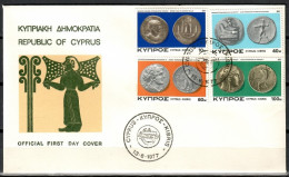 Cyprus 1977 Mi 468-471 FDC  (FDC ZE2 CYP468-471) - Monnaies