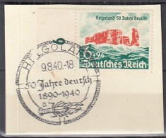 DR  750, Gestempelt, Auf Briefstück, Helgoland, 1940 - Usados