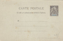 Guyane Colonies Francaise Postes 10 C. Carte - Lettre - Covers & Documents