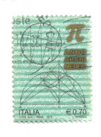 (REPUBBLICA ITALIANA) 2013, ANNO ARCHIMEDEO - Serie Di 1 Francobollo Usato - 2011-20: Oblitérés