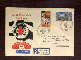 CYPRUS FDC COVER 1963 YEAR RED CROSS HEALTH MEDICINE STAMPS - Lettres & Documents