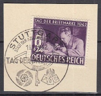 DR  811, Gestempelt, Auf Briefstück, Tag Der Briefmarke, 1942 - Gebruikt