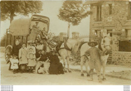 CARTE PHOTO AVEC CACHET DE DEPART DE PARIS  EN 1906 - To Identify