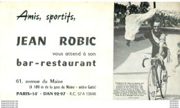 JEAN ROBIC SON RESTAURANT 61 AVENUE DU MAINE PARIS  CARTON FORMAT 13 X 7 CM - Cycling